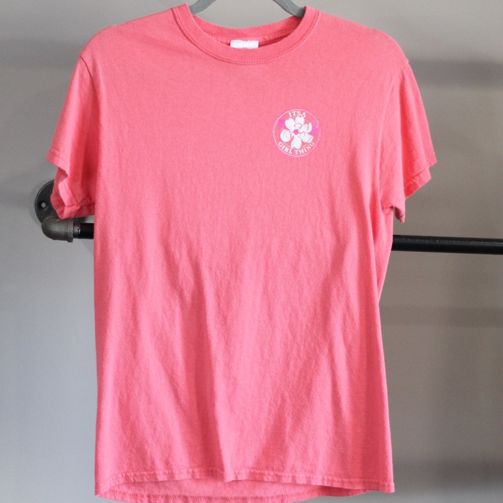 It's A Girl Thing, coral pink t-shirt, size small